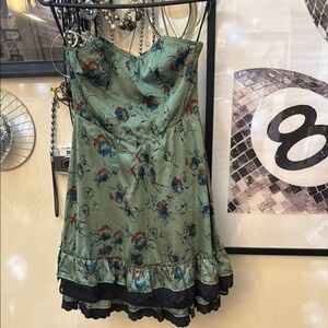 COPY - Free People Green Floral Smocked Dress